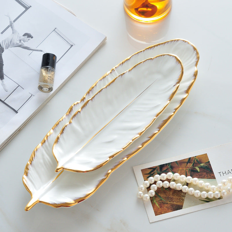 Porcelain Feather Dish