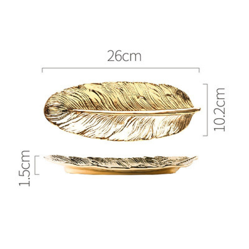 Porcelain Feather Dish