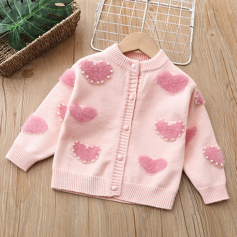 Girl's Valentine Cardigan