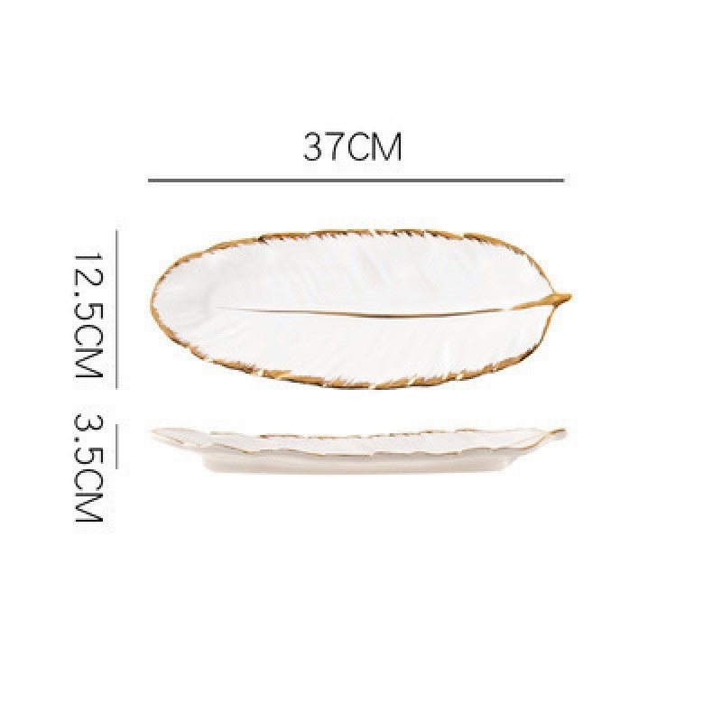 Porcelain Feather Dish