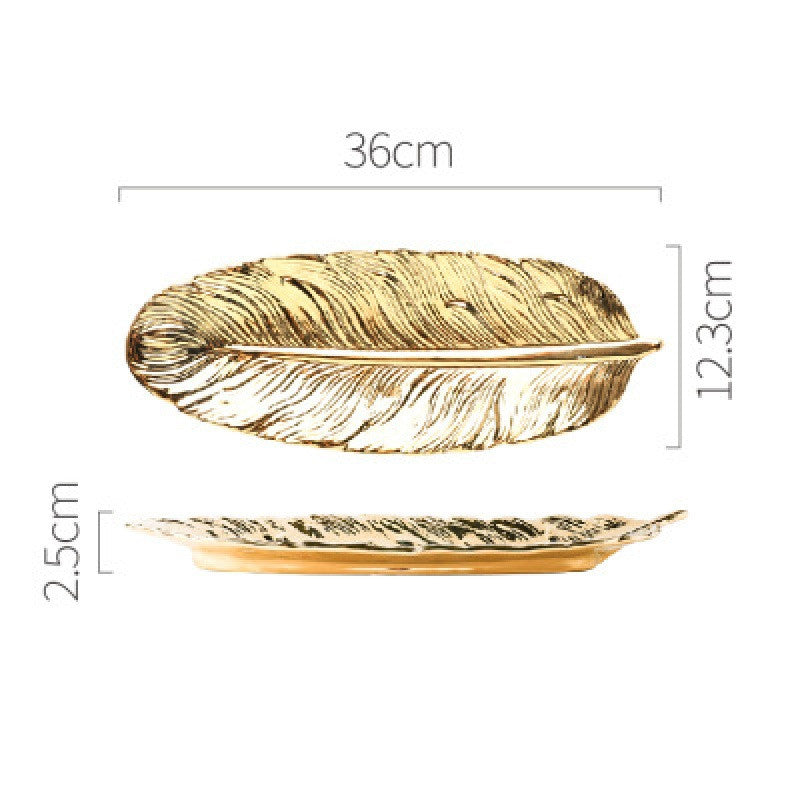 Porcelain Feather Dish