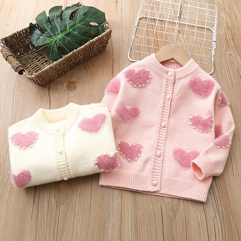 Girl's Valentine Cardigan