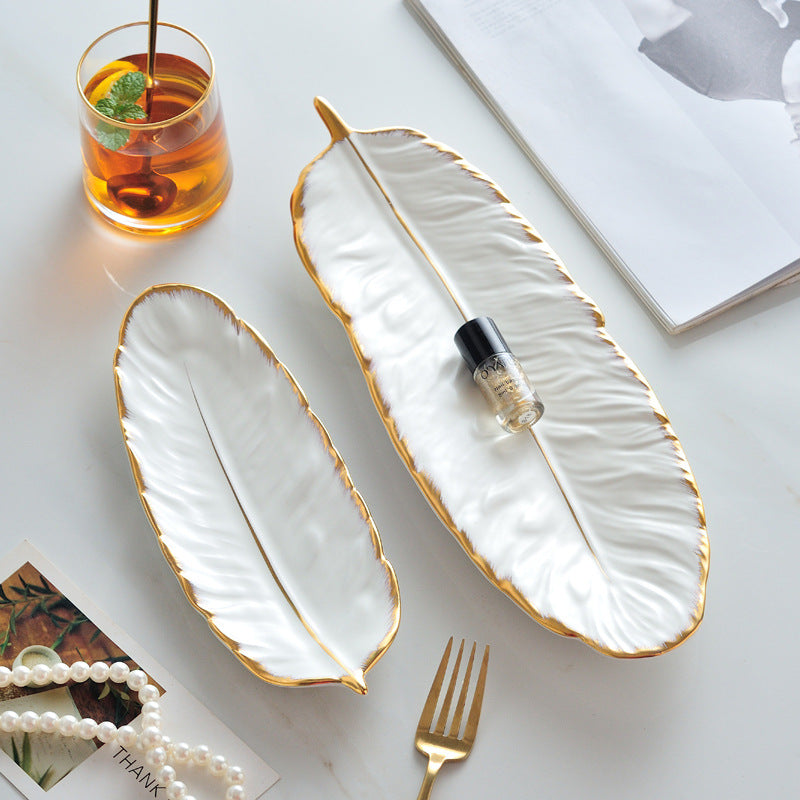 Porcelain Feather Dish